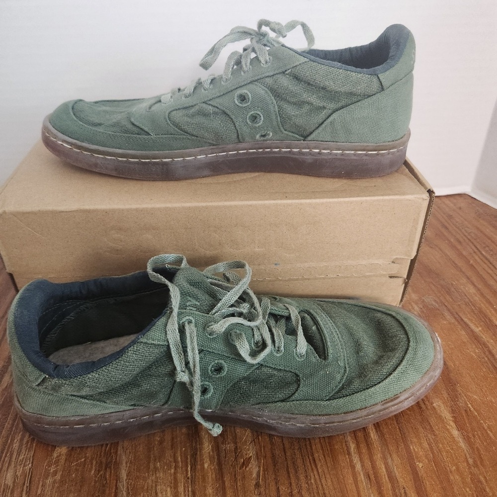 Saucony Jazz Court RFG Green Unisex Sneakers S70562-3 Sustainable Wool Sz 8.5/10
